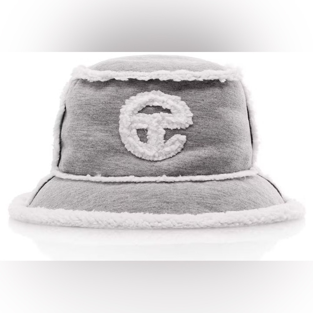 UGG x Telfar Womens Gray and Ivory White Bucket Hat - Picture 10 of 12